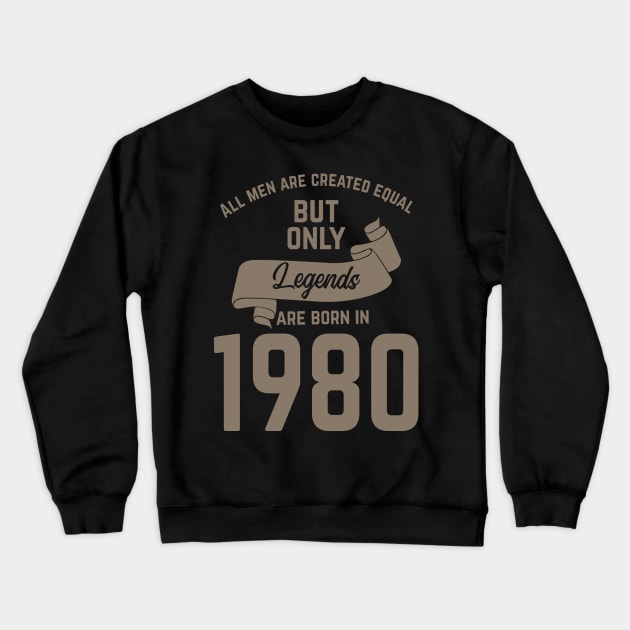 1980 birthday gift Crewneck Sweatshirt by rodmendonca